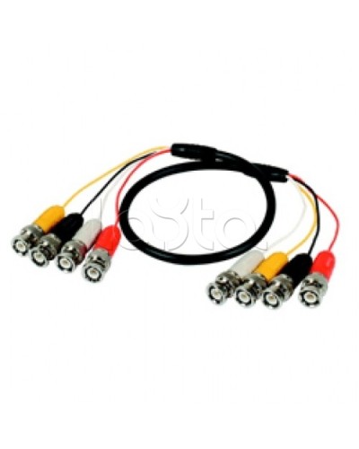 Кабель соединительный 4BNCx4BNC (штекер), 100см Lazso WC414 в Йошкар-Оле Видеоусилители, Модуляторы, Делители Pintop.ru
