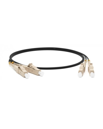 Патч-корд волоконно-оптический (шнур) MM 50/125, LC-ST, 2.0 мм, duplex, LSZH, 10 м Hyperline FC-D2-50-LC/PR-ST/PR-H-10M-LSZH-BK в Йошкар-Оле Патч-корды оптические Pintop.ru