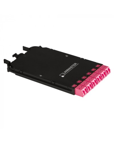 Компактная MPO кассета OM4, 12xLC, тип B, низкие потери, черная LANMASTER (LAN-MCCB-1M-12LC/OM4) в Йошкар-Оле Патч-корды оптические Pintop.ru