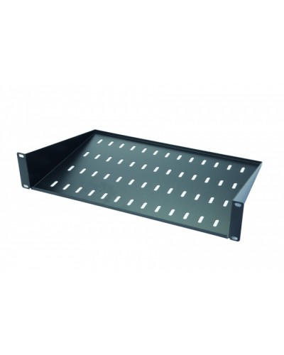 Полка консольная 2U, до 15 кг, глубина 400 мм Eurolan 60A-02-40-11BL в Йошкар-Оле Полки для шкафов и стоек Pintop.ru