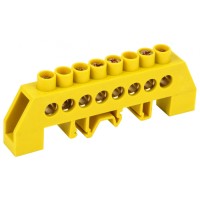 Шина PE "земля" на DIN-изол тип "Стойка" ШНИ-8х12-6-КС-Ж IEK YNN10-812-8DP-K05