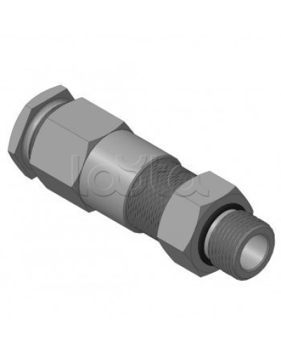 Кабельный ввод для бронированного кабеля с двойным уплотнением резьбой G1/2, внешним диаметром кабеля D=14-18 мм и проходным диаметром кабеля d=8-12 мм Спектрон КВБ-18/12-2У-М-G1/2 в Йошкар-Оле Аксессуары для кабель-канала Pintop.ru