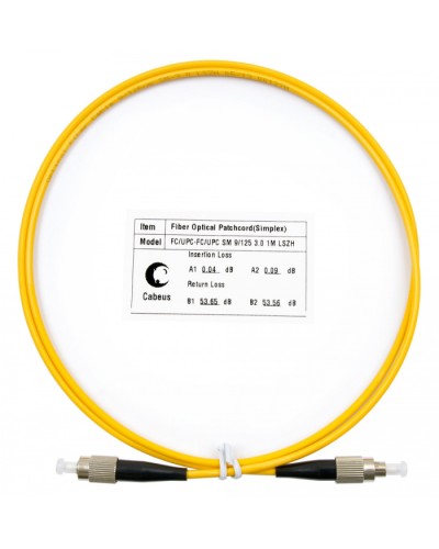 Шнур оптический simplex FC-FC 9/125 SM 1,5 м LSZH Cabeus FOP(s)-9-FC-FC-1,5M в Йошкар-Оле Патч-корды оптические Pintop.ru