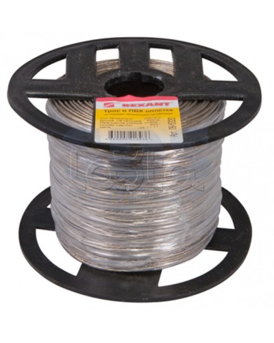 Трос стальной в ПВХ изоляции d2 мм (200) REXANT 09-5320 в Йошкар-Оле Крепежные изделия Pintop.ru