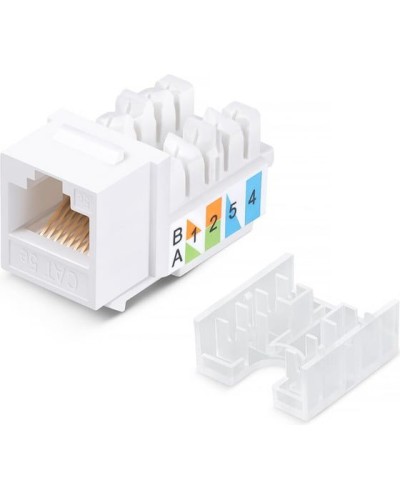 Модуль Keystone Jack RJ-45(8P8C), UTP неэкранированный, CAT 5e, тип 90 градусов, белый REXANT PRO 02-0064 в Йошкар-Оле Модули Keystone Pintop.ru