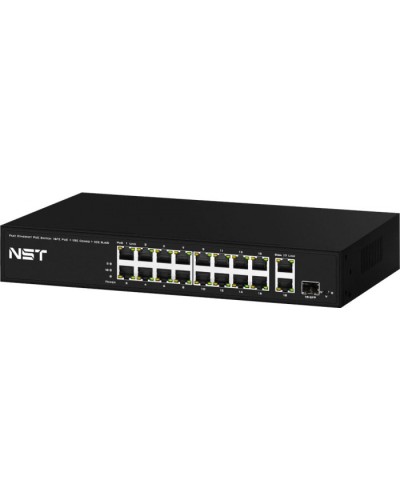 PoE коммутатор Fast Ethernet на 16 x RJ45 PoE + 2 x RJ45 GE + 1 SFP GE порта NST NS-SW-16F3G-P в Йошкар-Оле Коммутаторы Pintop.ru