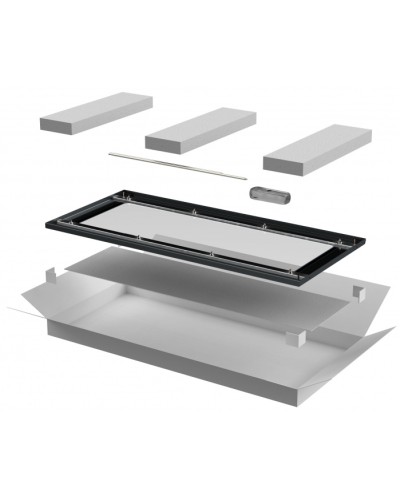 ITK LINEA E Дверь стеклянная 600мм шкафа 24U чер. (LE05-24U6X-DR) в Йошкар-Оле Аксессуары для стоек и шкафов Pintop.ru