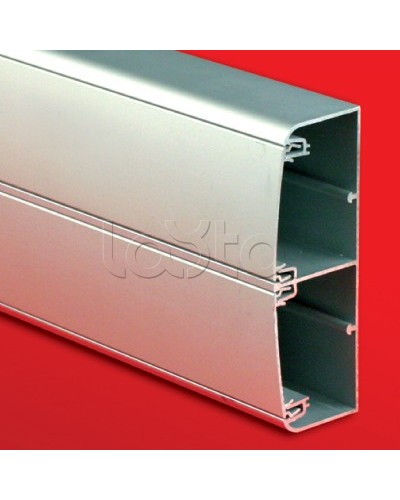 Кабель-канал алюминевый 140х50 (с 2 крышками), цвет серый металлик DKC (01499) в Йошкар-Оле Кабель-канал Pintop.ru