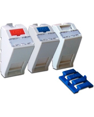 Вставка 22.5х45 на 1 кейстоун, угловая, со шторкой, маркировкой, иконками, белая LANMASTER LAN-SIP-22A-WH в Йошкар-Оле Коммутационные изделия Pintop.ru