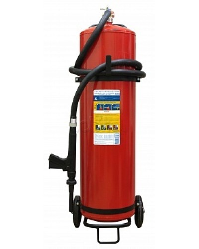 Огнетушитель ПОЖТЕХНИКА ОВП-80(з) МИГ летний (ФторПАВ) на съемн.тележке с перекр. стволом (баллон 100 л, ОТВ 80 л) в Йошкар-Оле Огнетушители Pintop.ru