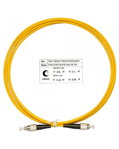 Шнур оптический simplex FC-FC 9/125 SM 2 м LSZH Cabeus FOP(s)-9-FC-FC-2M в Йошкар-Оле Патч-корды оптические Pintop.ru
