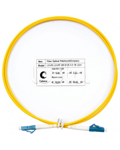 Шнур оптический simplex LC-LC 9/125 SM 1 м LSZH Cabeus FOP(s)-9-LC-LC-1M в Йошкар-Оле Патч-корды оптические Pintop.ru