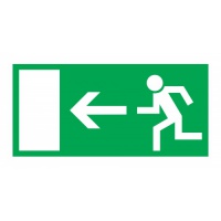 Знак эвакуационный "Направление к эвакуационному выходу налево" 100x300 (5шт/уп) REXANT 56-0025
