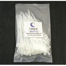 Стяжка нейлоновая неоткрывающаяся, безгалогенная (halogen free), 110x2.5мм, под винт (100 шт) Cabeus GTSC-110