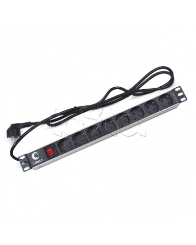 Блок на 8 розеток EU горизонтальный для 19 шкафов Cabeus (PDU-8P-2EU) в Йошкар-Оле Блоки розеток Pintop.ru