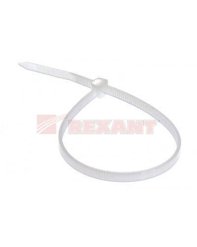 Хомут-стяжка нейлоновый 4х200 мм белый (100шт/уп) REXANT 07-0200 в Йошкар-Оле Стяжки-хомуты Pintop.ru