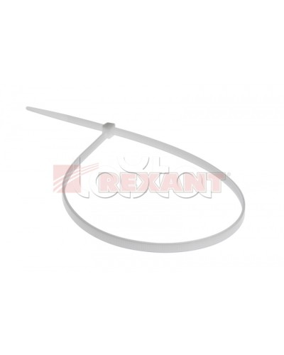 Хомут-стяжка нейлоновый 5х350 мм белый (100шт/уп) REXANT 07-0350 в Йошкар-Оле Стяжки-хомуты Pintop.ru