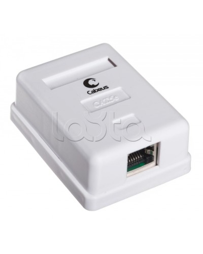 Розетка компьютерная RJ-45(8P8C), категория 5e, экранированная, одинарная, внешняя, Dual IDC(110&Krone type) Cabeus WS-8P8C-Cat.5e-SH-1 в Йошкар-Оле Розетки компьютерные и телефонные Pintop.ru