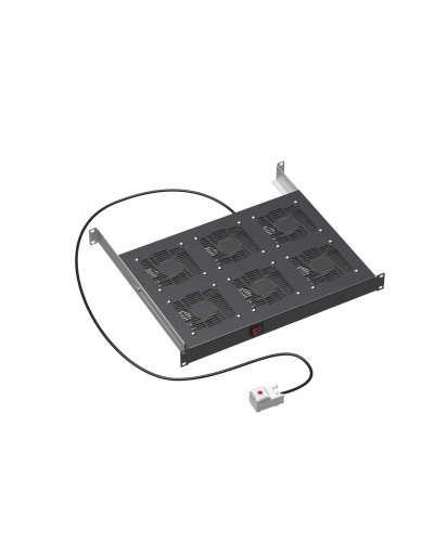 19 Вентиляторный модуль 6 вентиляторов с термостатом для 19 IT-корпусов STI/CQE, RAL9005 DKC (R519VSIT6FTB) в Йошкар-Оле Вентиляторные модули Pintop.ru