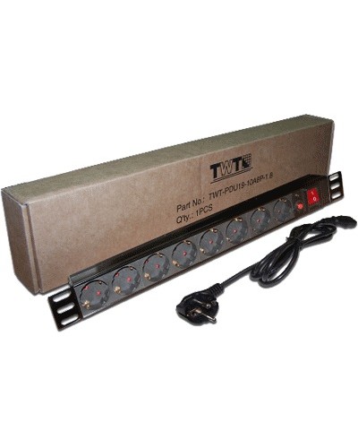 Блок розеток 19 1U TWT TWT-PDU19-10A8P-1.8 в Йошкар-Оле Блоки розеток Pintop.ru