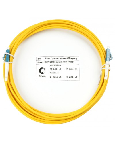 Шнур оптический simplex LC-LC 9/125 SM 10 м LSZH Cabeus FOP(s)-9-LC-LC-10M в Йошкар-Оле Патч-корды оптические Pintop.ru