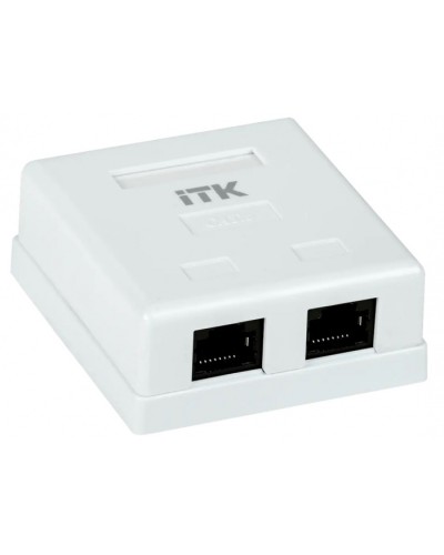 ITK Настенная информационная розетка RJ-45, кат.6, 2-порта (CS2-1C6U-22) в Йошкар-Оле Коннекторы Pintop.ru