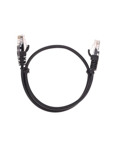 Патч-корд U/UTP, CAT 5e, RJ45-RJ45, 26AWG, LSZH, черный, 0,5м REXANT 02-0102-05 в Йошкар-Оле Патчкорды (медные) Pintop.ru