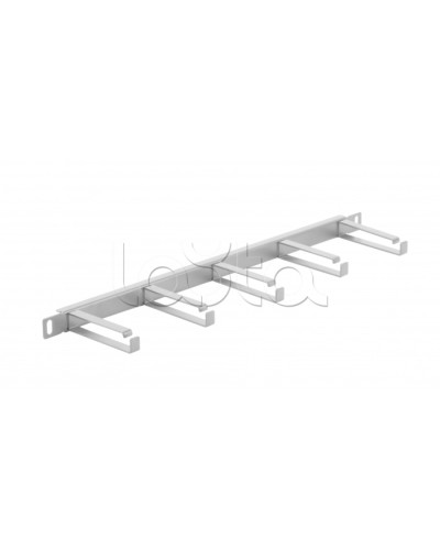 Органайзер горизонтальный 19 0.5U, 5 колец Cabeus (JB08-0,5U-GY) в Йошкар-Оле Кабельные органайзеры Pintop.ru