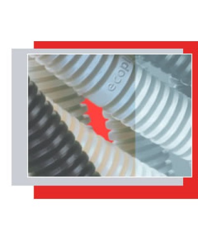 Труба гофрированная ПВХ легкая, с зондом диам. 40 мм (1шт=20м) Экопласт 10140-20 в Йошкар-Оле Труба гофрированная Pintop.ru