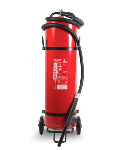 Огнетушитель ПОЖТЕХНИКА ОП-80(з) МИГ на тележке с перекрывным стволом, (баллон 100л., ОТВ-80кг) в Йошкар-Оле Огнетушители Pintop.ru