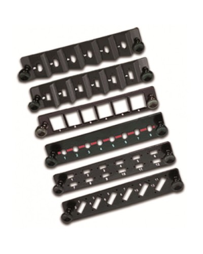 Панель адаптерная на 6 ST/FC адаптеров с угловой установкой для кросса LAN-FOB10-1P LANMASTER LAN-FP10-6ST/A в Йошкар-Оле Аксессуары для стоек и шкафов Pintop.ru