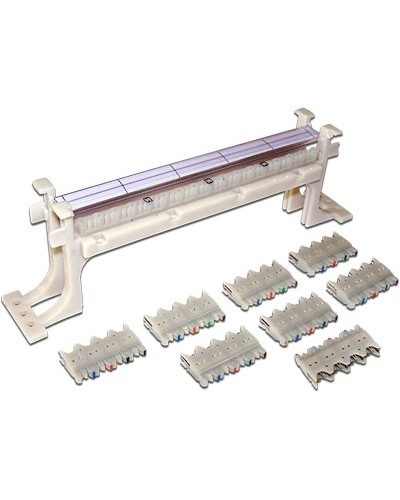 Панель кроссовая 110 типа, 32 пары, настенная, LANMASTER, кат.6, с модулями LANMASTER LAN-WS110-32FT/6 в Йошкар-Оле Кроссы оптические Pintop.ru