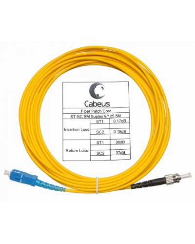 Шнур оптический simplex SC-ST 9/125 sm 15м LSZH Cabeus FOP(s)-9-SC-ST-15m в Йошкар-Оле Патч-корды оптические Pintop.ru