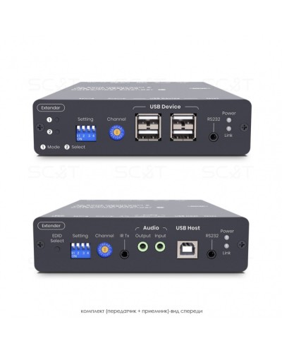 HDMI KVM удлинитель сигнала HDMI SC&T HKM01-4K6G в Йошкар-Оле Видеоусилители, Модуляторы, Делители Pintop.ru