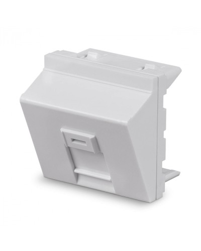 Вставка 45x45 (Mosaic) для 1 модуля формата Keystone Jack, угловая Cabeus (FP-A-45-1M) в Йошкар-Оле Модули Keystone Pintop.ru