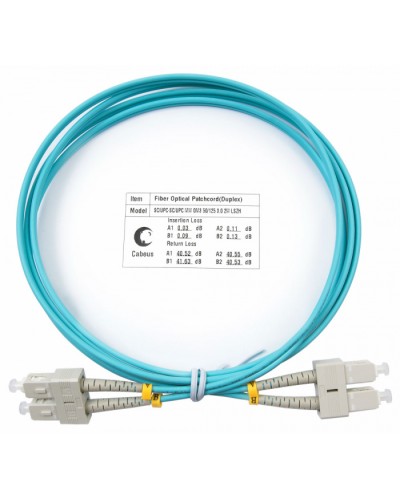 Шнур оптический duplex SC-SC 50/125 mm OM3 1,5м LSZH Cabeus FOP-50-SC-SC-1,5m в Йошкар-Оле Патч-корды и пигтейлы Pintop.ru