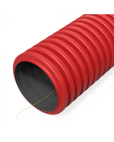 Труба гофр. двуст. ПНД гибкая тип 1250 (SN23) с/з красная d125 мм (50м/100м уп/пал) Промрукав (PR15.00982) в Йошкар-Оле Труба гофрированная Pintop.ru