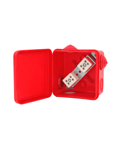 Коробка распределительная огнестойкая КРОПС-П1, IP54, габаритные размеры 100х100х50 мм, для кабелей сечением до 4 мм2, 6 клемм КМ-Профиль (FRJB-KM-P1-4-06-КРОПС-IP54) в Йошкар-Оле Распределительные коробки Pintop.ru