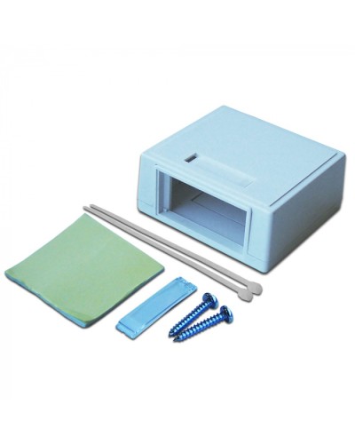 Коробка настенная на 1 модульную вставку, белая LANMASTER (LAN-MB-M2-WH) в Йошкар-Оле Распределительные коробки Pintop.ru