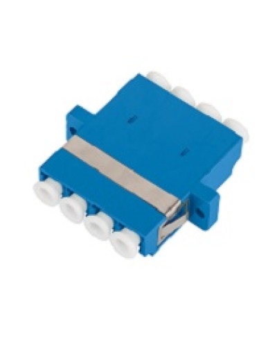 Адаптер NIKOMAX волоконно-оптический, соединительный, одномодовый, стандарта OS2, LC/UPC-LC/UPC, квадро, пластиковый, без шторки, с фланцами, синий, уп-ка 2шт. в Йошкар-Оле Проходные адаптеры и розетки оптические Pintop.ru