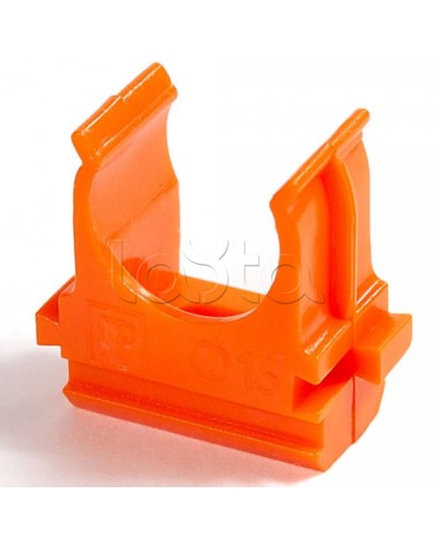Крепёж-клипса для труб АБС-пластик оранжевая д32 в малой упаковке (10шт/500шт уп/кор) Промрукав (PR13.0115) в Йошкар-Оле Держатели, клипсы, скобы Pintop.ru