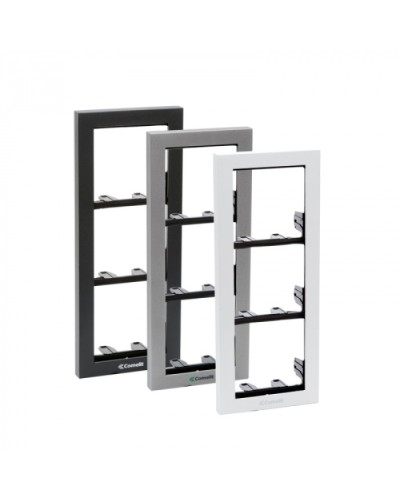 Рамка iKall на 3 модуля, антрацит Comelit в Йошкар-Оле Малоабонентные видеодомофоны Pintop.ru