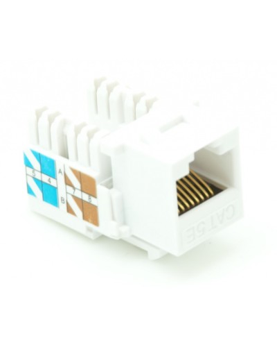 Модуль-вставка типа Keystone, Кат.5e (Класс D), 100МГц, RJ45/8P8C, 110/KRONE, T568A/B, неэкранированный, белый, уп-ка 10шт. NETLAN EC-UKJ-UD2-WT-10 в Йошкар-Оле Коннекторы Pintop.ru