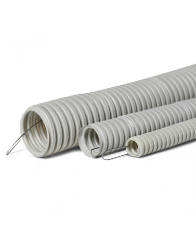 Труба гофрированная тяжелая самозатухающая ТГТ СЗПВХ 32 мм с зондом (50 м) ПожТехКабель в Йошкар-Оле Труба гофрированная Pintop.ru