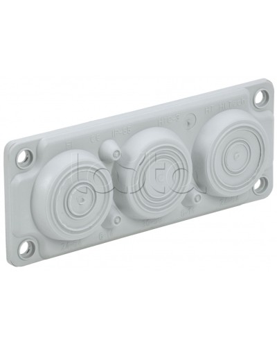 TITAN Ввод кабельный мембр. 6 отв. d=6-59мм IP65 серый IEK (TI-00D-MC-006-65) в Йошкар-Оле Аксессуары для стоек и шкафов Pintop.ru