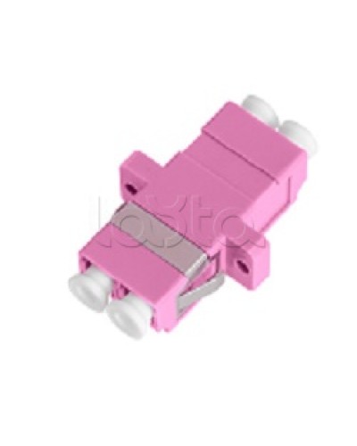 Адаптер NIKOMAX волоконно-оптический, соединительный, многомодовый, стандарта OM4, LC/UPC-LC/UPC, двойной, пластиковый, без шторки, с фланцами, маджента, уп-ка 2шт. NIKOMAX (NMF-OA2M4-FN-LCU-LCU-MG-2) в Йошкар-Оле Проходные адаптеры и розетки оптические 