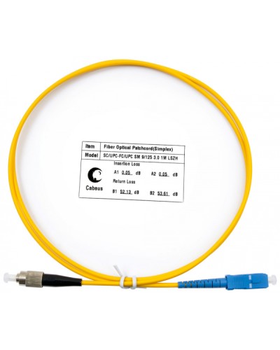Шнур оптический simplex SC-FC 9/125 SM 1 м LSZH в Йошкар-Оле Патч-корды оптические Pintop.ru