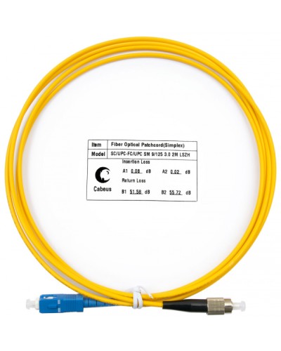 Шнур оптический simplex SC-FC 9/125 SM 2 м LSZH в Йошкар-Оле Патч-корды оптические Pintop.ru