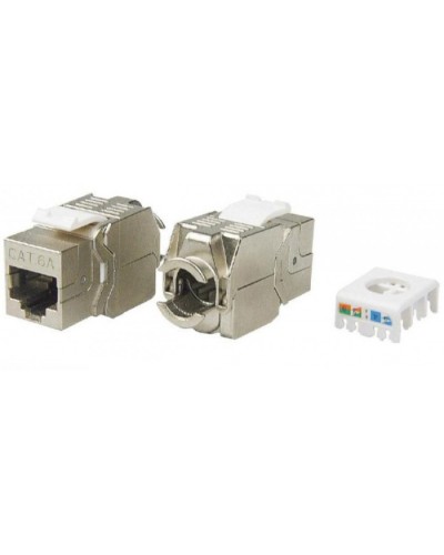 Вставка Keystone Jack RJ-45(8P8C) Hyperline KJ8-8P8C-C6A-180-TLS-SH-F-WH в Йошкар-Оле Модули Keystone Pintop.ru