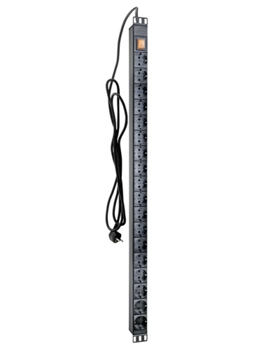 Блок распределения питания базовый вертикальный Eurolan (60A-62-01-18BL) в Йошкар-Оле Блоки розеток Pintop.ru